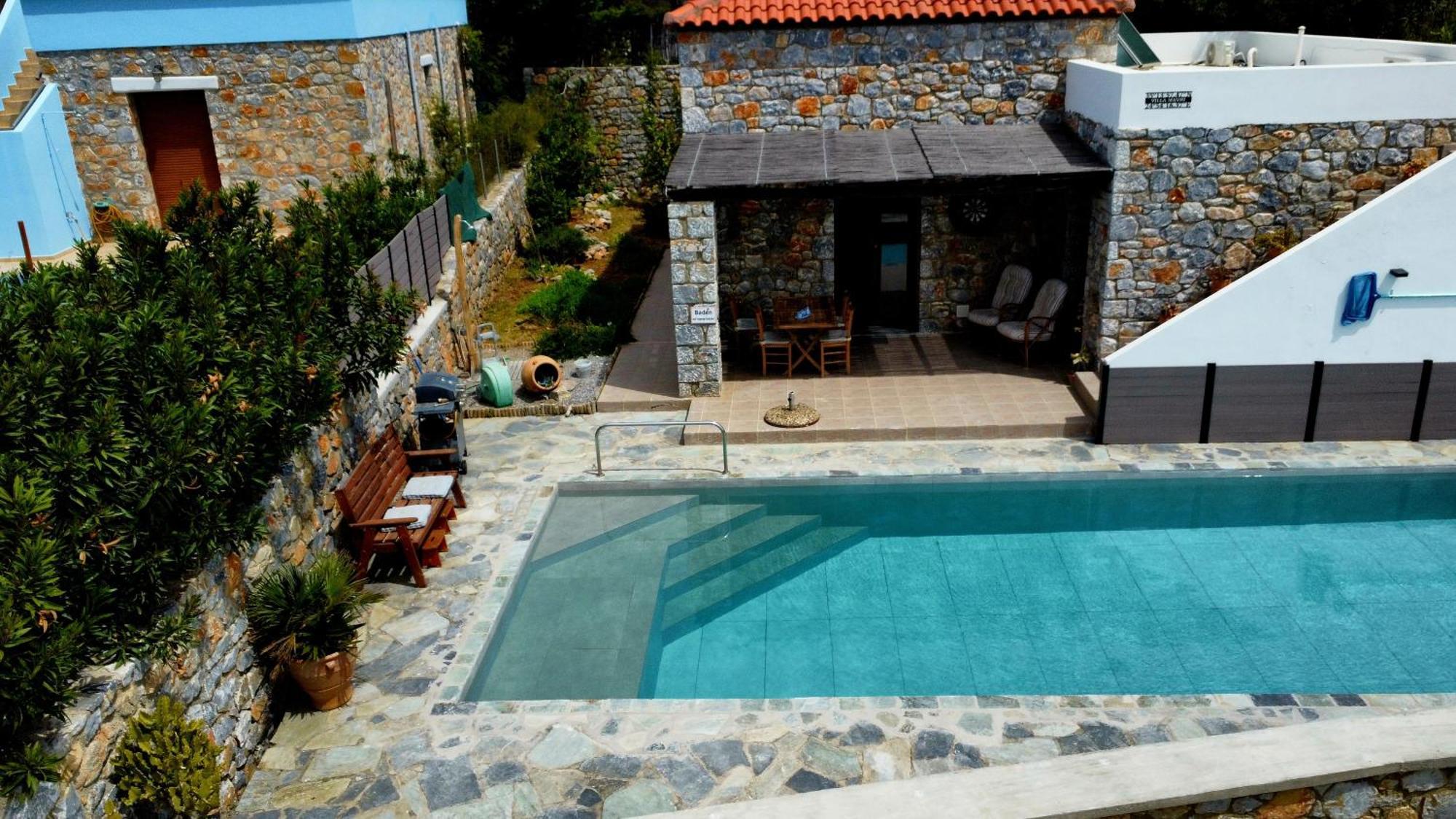 Villa Mavri Ruhige Private Pool Villa, Meerblick Agia Paraskevi  Ngoại thất bức ảnh