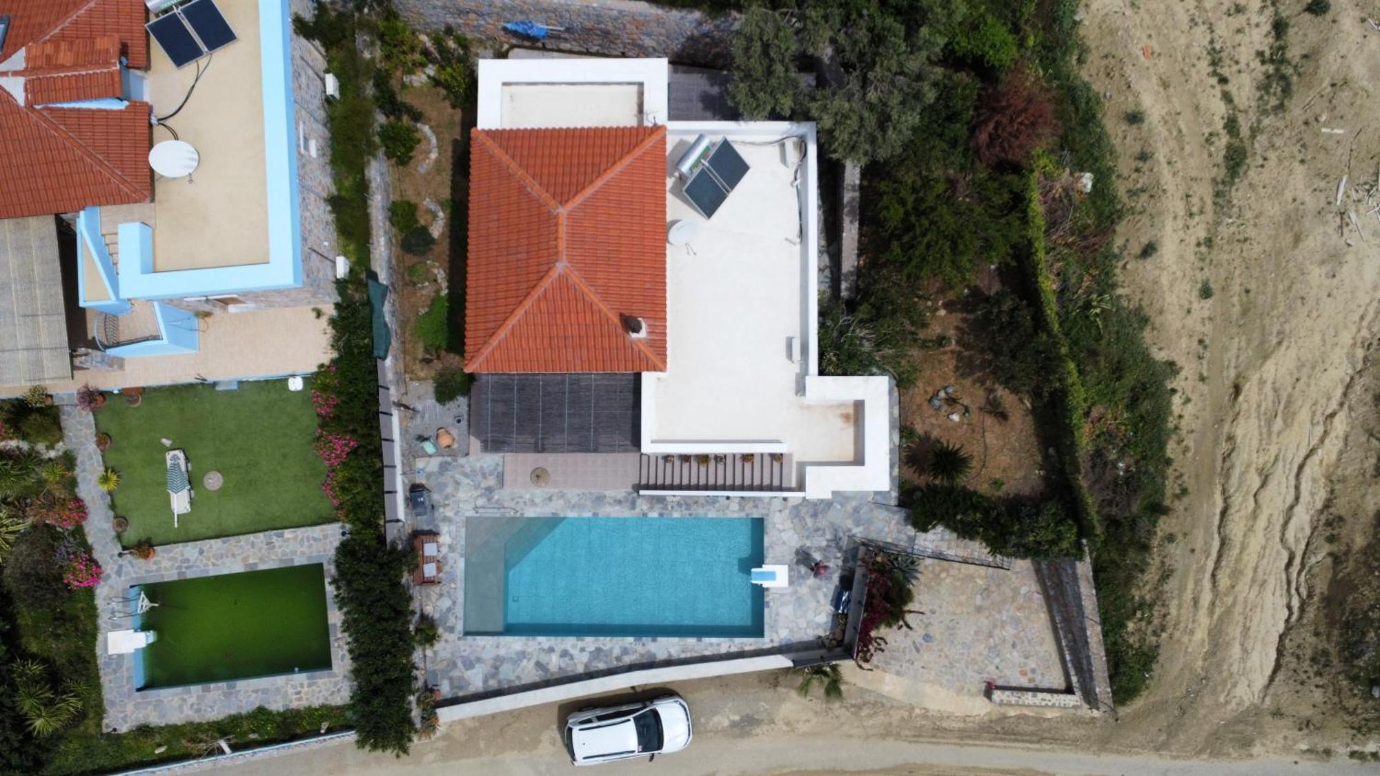 Villa Mavri Ruhige Private Pool Villa, Meerblick Agia Paraskevi  Phòng bức ảnh