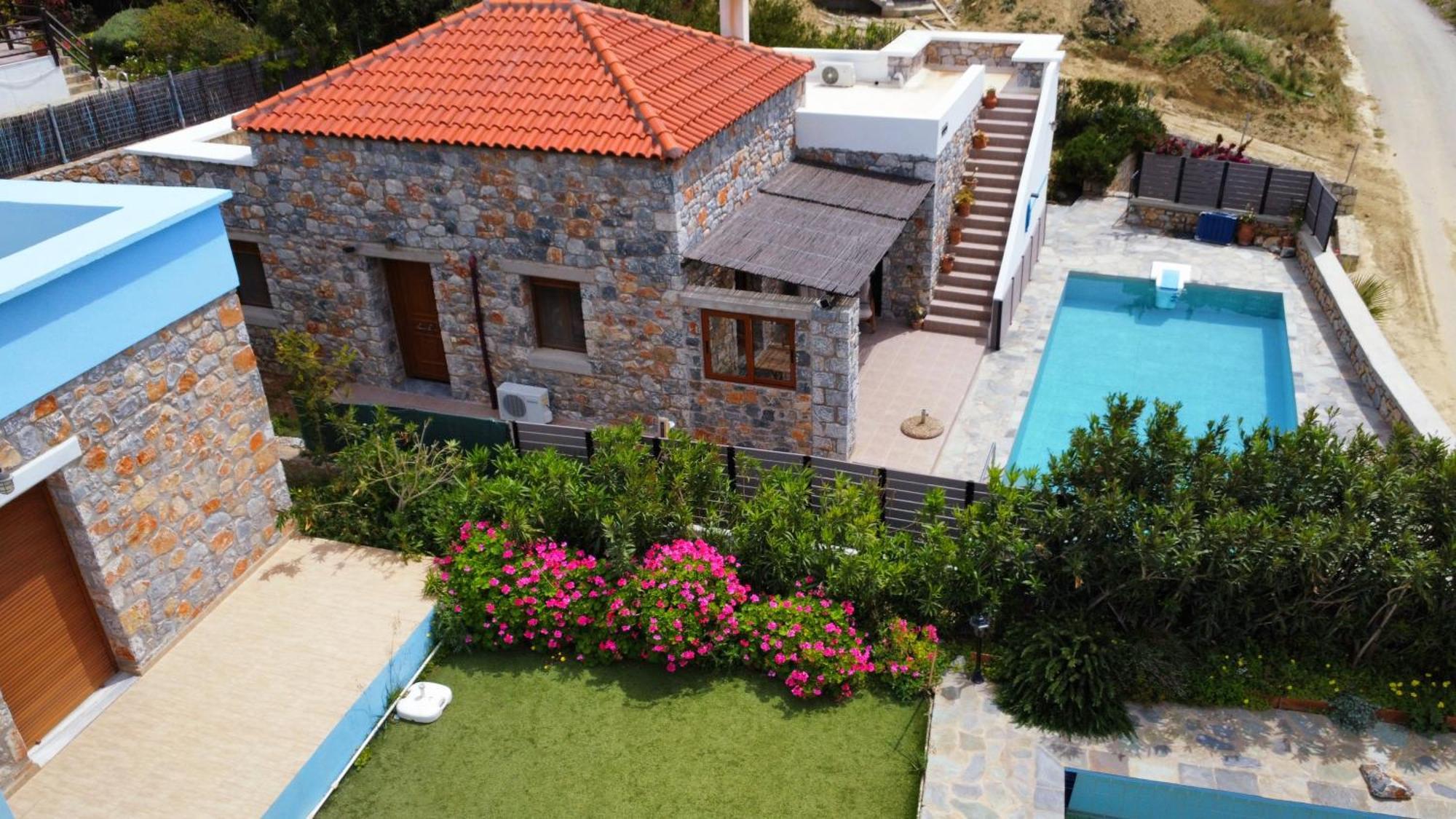 Villa Mavri Ruhige Private Pool Villa, Meerblick Agia Paraskevi  Phòng bức ảnh